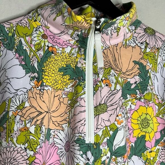 Vera Bradley Plus Size French Terry Quarter Zip Sweatshirt with Pockets - Picture 6 of 13